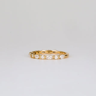 0.35 TCW Round Diamond Curved Pave DEF/VVS Lab Grown Wedding Band