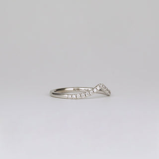 0.35 TCW Round Diamond Curved Pave DEF/VVS Lab Grown Wedding Band