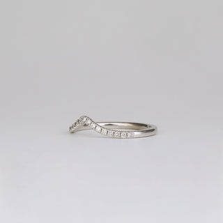0.35 TCW Round Diamond Curved Pave DEF/VVS Lab Grown Wedding Band
