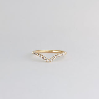 0.35 TCW Round Diamond Curved Pave DEF/VVS Lab Grown Wedding Band