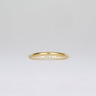 0.35 TCW Round Diamond Curved Pave DEF/VVS Lab Grown Wedding Band