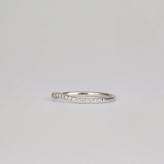 0.35 TCW Round Diamond Curved Pave DEF/VVS Lab Grown Wedding Band
