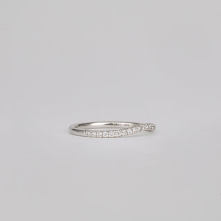 0.35 TCW Round Diamond Curved Pave DEF/VVS Lab Grown Wedding Band