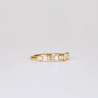 0.35 TCW Round Diamond Curved Pave DEF/VVS Lab Grown Wedding Band