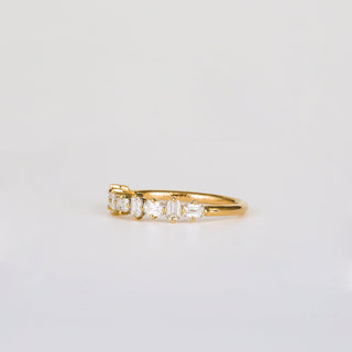 0.35 TCW Round Diamond Curved Pave DEF/VVS Lab Grown Wedding Band