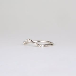 0.35 TCW Round Diamond Curved Pave DEF/VVS Lab Grown Wedding Band