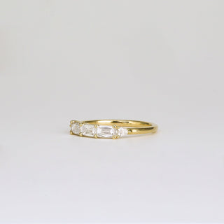 0.35 TCW Round Diamond Curved Pave DEF/VVS Lab Grown Wedding Band