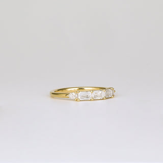 0.35 TCW Round Diamond Curved Pave DEF/VVS Lab Grown Wedding Band