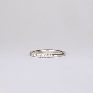 0.35 TCW Round Diamond Curved Pave DEF/VVS Lab Grown Wedding Band