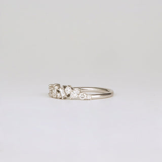0.35 TCW Round Diamond Curved Pave DEF/VVS Lab Grown Wedding Band