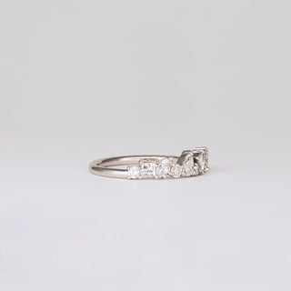 0.35 TCW Round Diamond Curved Pave DEF/VVS Lab Grown Wedding Band