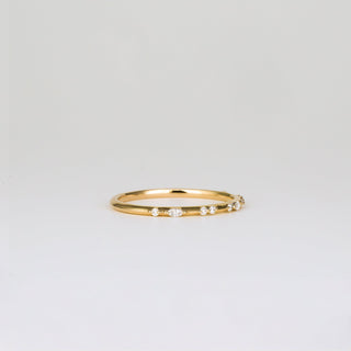 0.35 TCW Round Diamond Curved Pave DEF/VVS Lab Grown Wedding Band