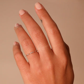 0.35 TCW Round Diamond Curved Pave DEF/VVS Lab Grown Wedding Band