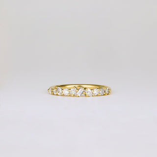 0.35 TCW Round Diamond Curved Pave DEF/VVS Lab Grown Wedding Band