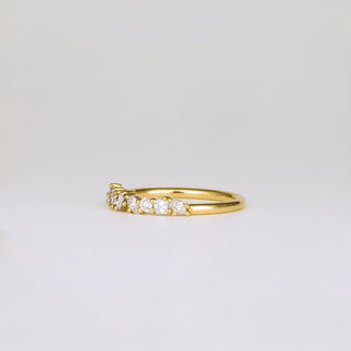 0.35 TCW Round Diamond Curved Pave DEF/VVS Lab Grown Wedding Band