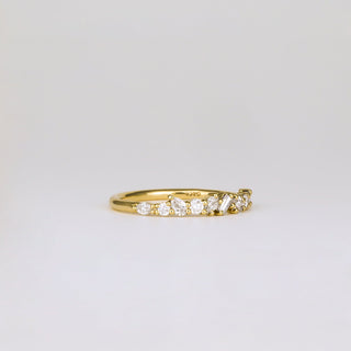 0.35 TCW Round Diamond Curved Pave DEF/VVS Lab Grown Wedding Band