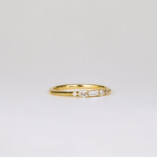 0.35 TCW Round Diamond Curved Pave DEF/VVS Lab Grown Wedding Band