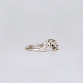 0.35 TCW Round Diamond Curved Pave DEF/VVS Lab Grown Wedding Band