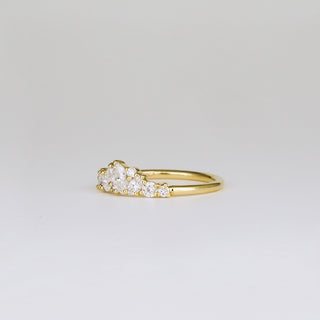 0.35 TCW Round Diamond Curved Pave DEF/VVS Lab Grown Wedding Band