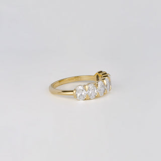 0.35 TCW Round Diamond Curved Pave DEF/VVS Lab Grown Wedding Band