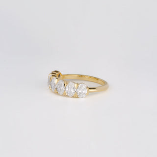 0.35 TCW Round Diamond Curved Pave DEF/VVS Lab Grown Wedding Band