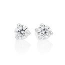 0.23 TCW Round Cut Solitaire Style Moissanite Earrings 1