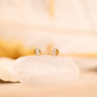 1.0 CT Round Bezel Solitaire Lab Grown Diamond Earrings