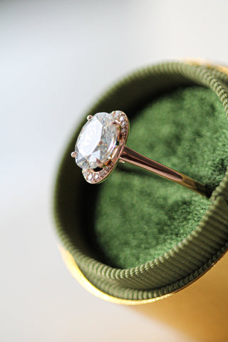 2 CT Round Three Stones Lab Grown Diamond Engagement Ring
