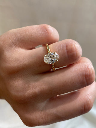 2 CT Round Three Stones Lab Grown Diamond Engagement Ring