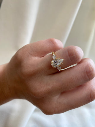 2 CT Round Three Stones Lab Grown Diamond Engagement Ring