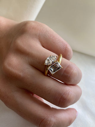 2 CT Round Three Stones Lab Grown Diamond Engagement Ring