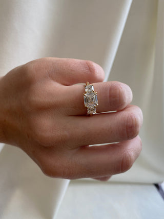2 CT Round Three Stones Lab Grown Diamond Engagement Ring