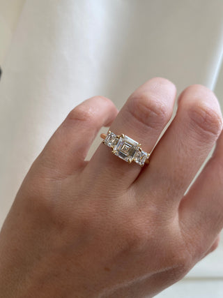 2 CT Round Three Stones Lab Grown Diamond Engagement Ring