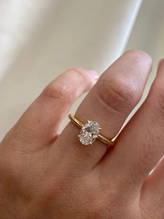 2 CT Round Three Stones Lab Grown Diamond Engagement Ring