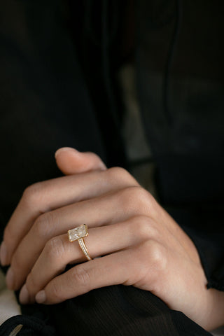 2 CT Round Three Stones Lab Grown Diamond Engagement Ring