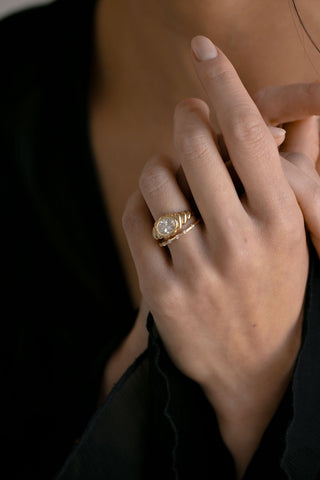 2 CT Round Three Stones Lab Grown Diamond Engagement Ring