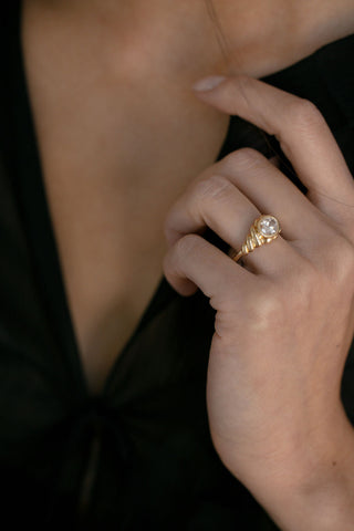 2 CT Round Three Stones Lab Grown Diamond Engagement Ring