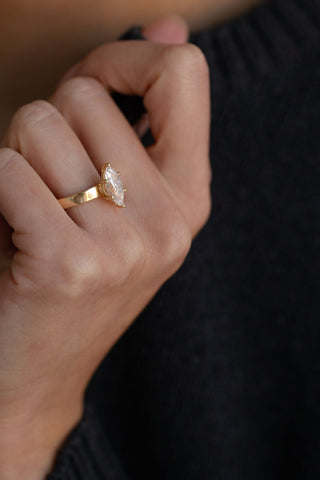 2 CT Round Three Stones Lab Grown Diamond Engagement Ring