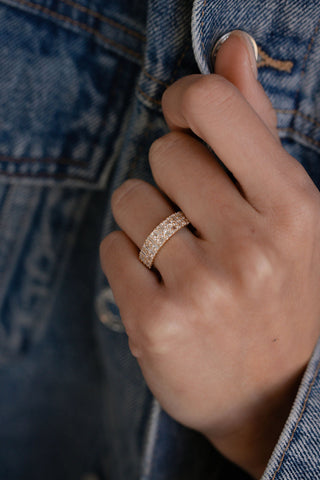 0.37 CT Round Full Eternity Lab Grown Diamond Wedding Band