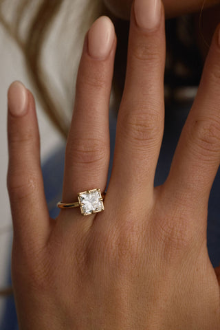 2 CT Round Three Stones Lab Grown Diamond Engagement Ring