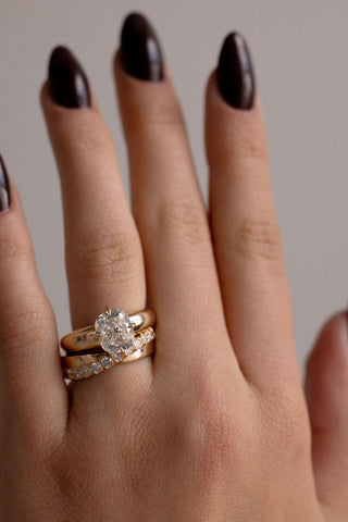 2 CT Round Three Stones Lab Grown Diamond Engagement Ring