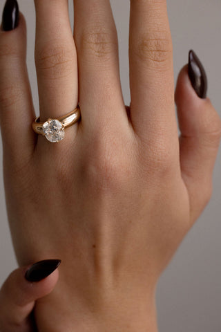 2 CT Round Three Stones Lab Grown Diamond Engagement Ring
