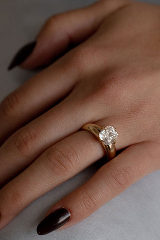 2 CT Round Three Stones Lab Grown Diamond Engagement Ring