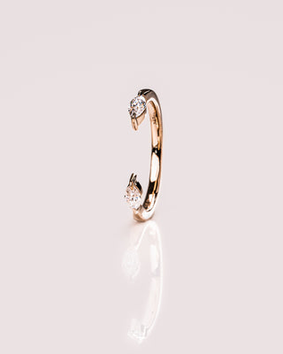 0.34 CT Marquise Stones Moissanite open Wedding Band
