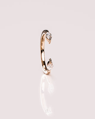 0.34 CT Marquise Stones Moissanite open Wedding Band