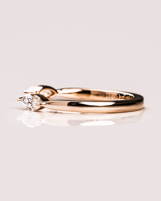 0.34 CT Marquise Stones Moissanite open Wedding Band