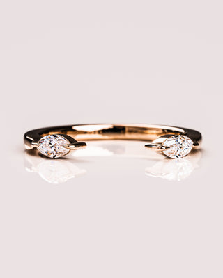 0.34 CT Marquise Stones Moissanite open Wedding Band