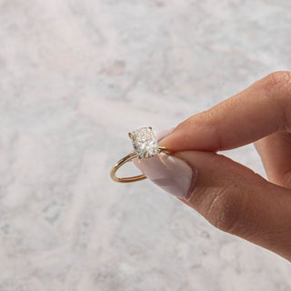 Emerald Pave Engagement Ring – 1 CT Lab Grown Diamond