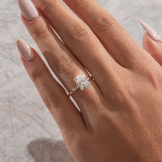 Emerald Pave Engagement Ring – 1 CT Lab Grown Diamond