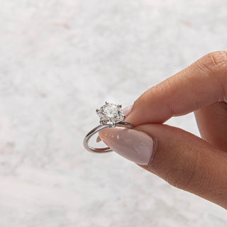 Emerald Pave Engagement Ring – 1 CT Lab Grown Diamond